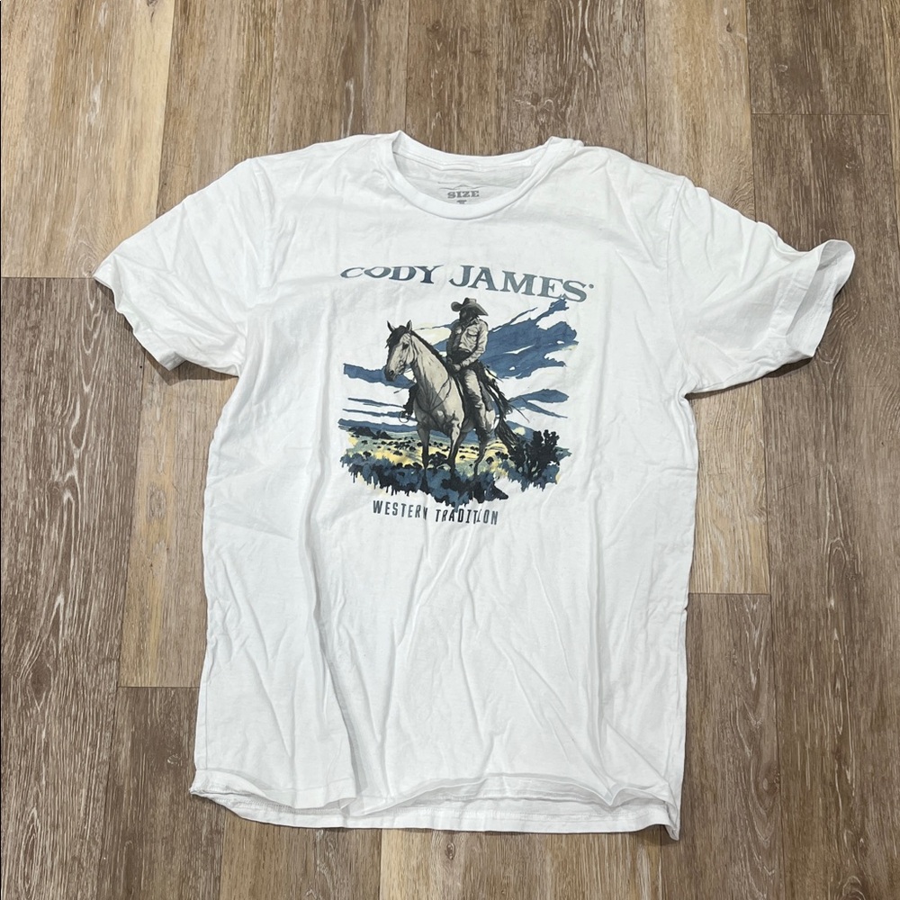 Cody James White Western Graphic Short Sleeve Tee
